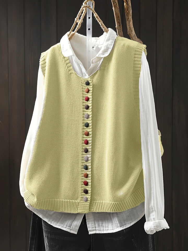 Toriana - Gilet en Maille Sans Manches