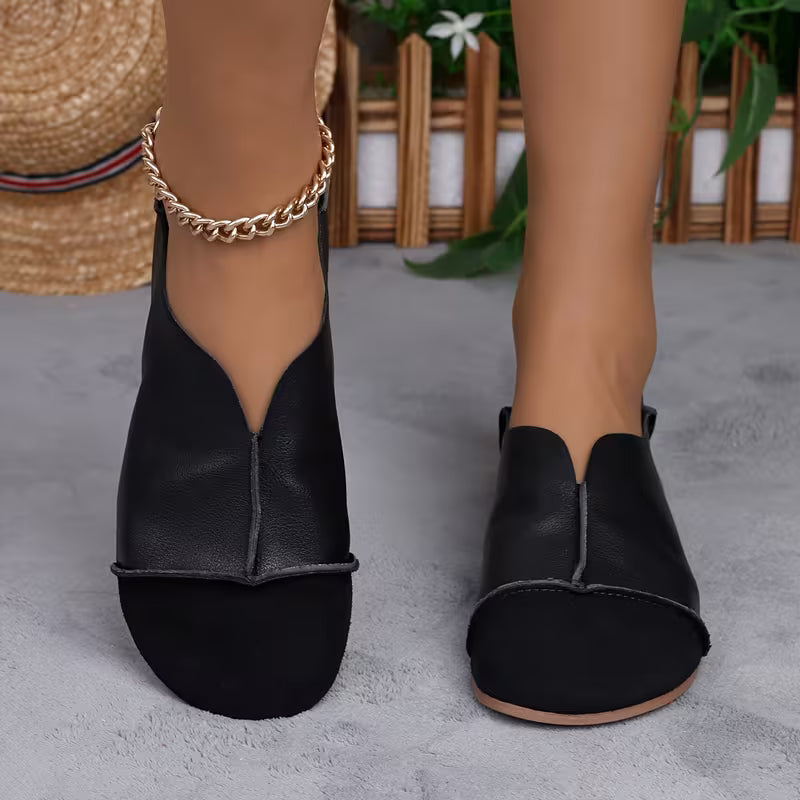 Bethan - Chaussures Plates Souples et Pliables à Bout Carré
