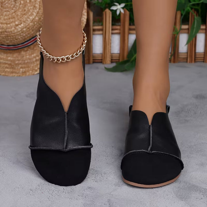 Bethan - Chaussures Plates Souples et Pliables à Bout Carré