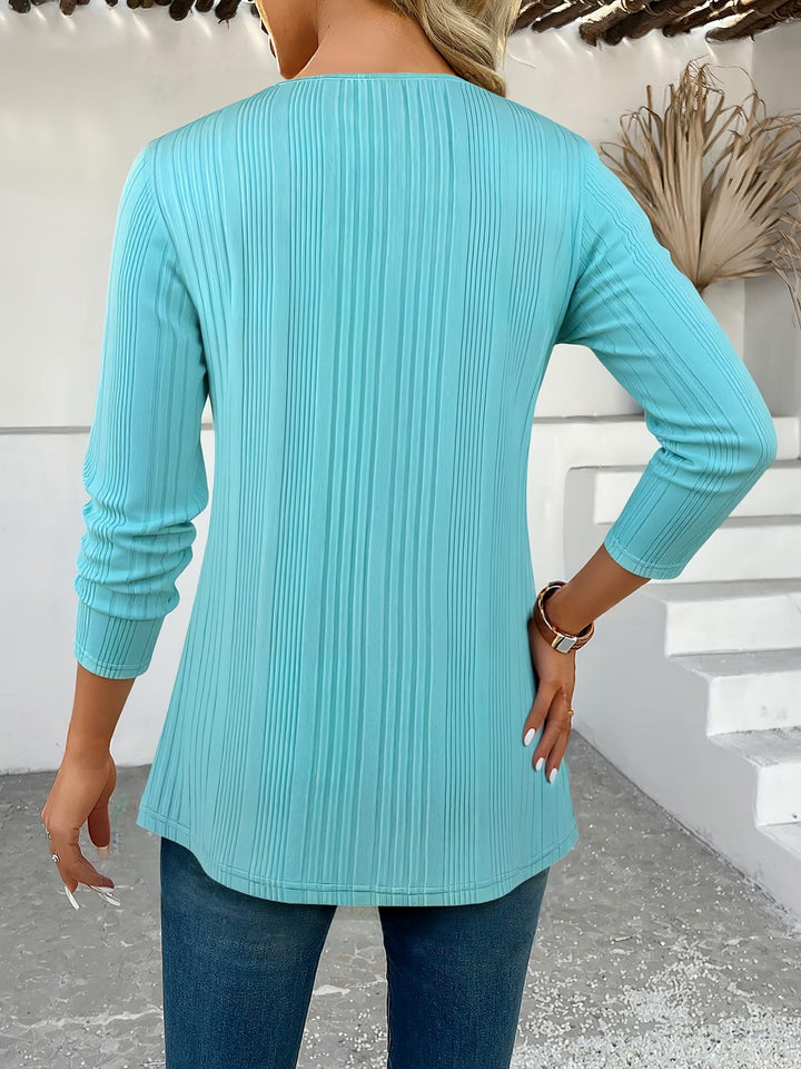 Lizeth - T-Chemise À Col Rond Et Manches Longues