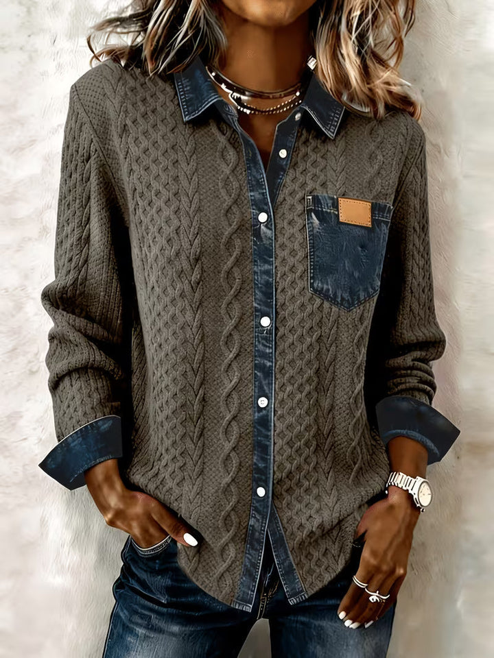 Leoora - Chemise À Manches Longues Et Poches Plaquées