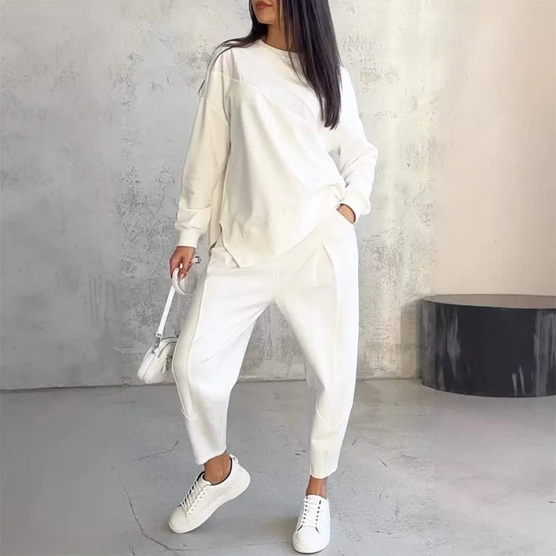 Tashia - Ensemble Décontracté Composé d'un Sweat à Manches Longues et d'un Pantalon de Jogging