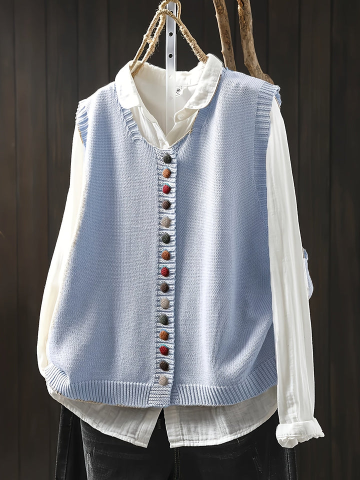 Toriana - Gilet en Maille Sans Manches