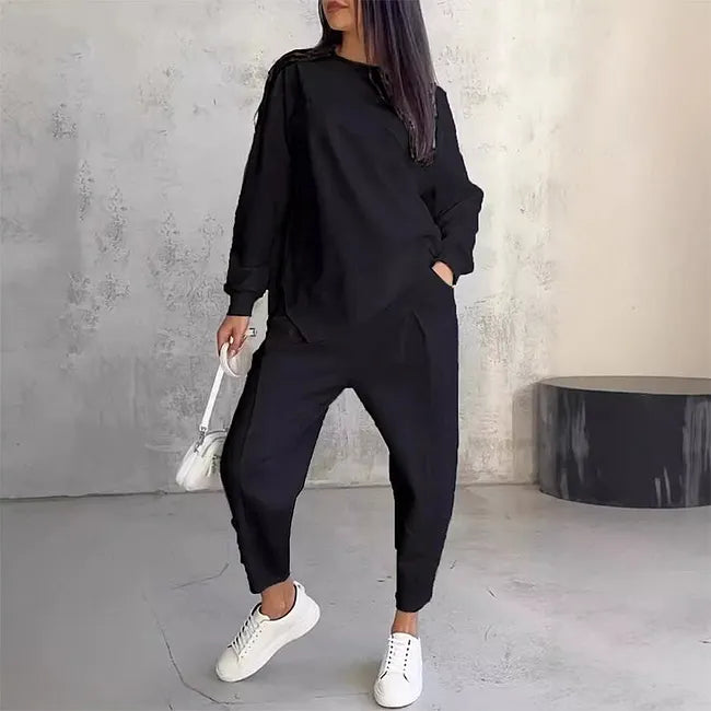 Tashia - Ensemble Décontracté Composé d'un Sweat à Manches Longues et d'un Pantalon de Jogging