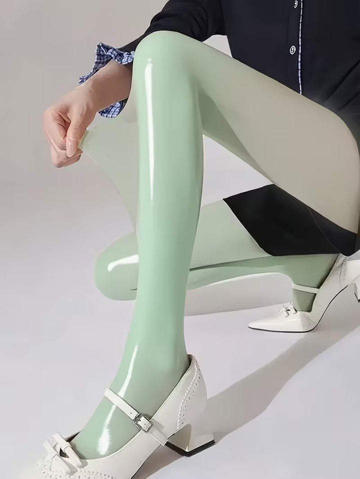 Bekah - Collants Extensibles Brillants Avec Pied