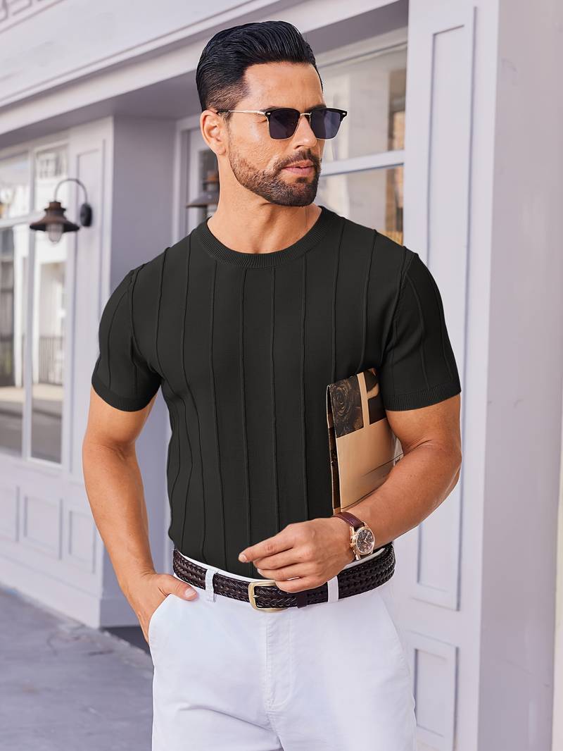Sang - T-shirt D'été en Maille À Col Rond