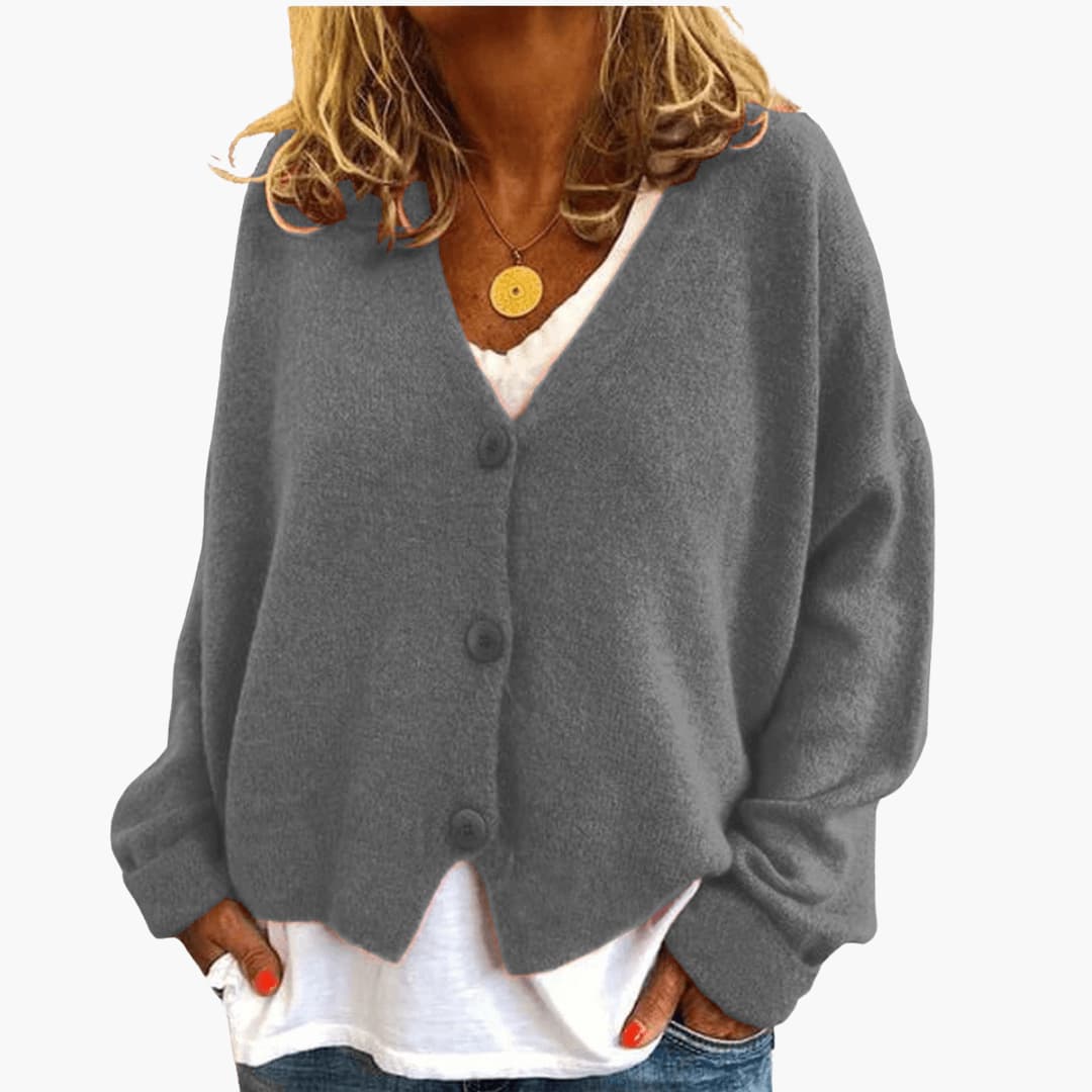 Gwen - Cardigan en Maille À Manches Longues
