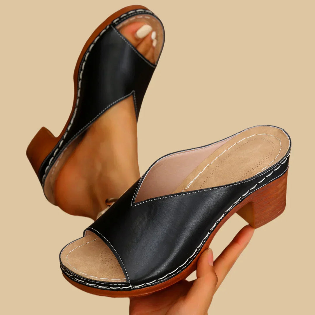 Sorina - Sandales Orthopédiques À Talon Épais