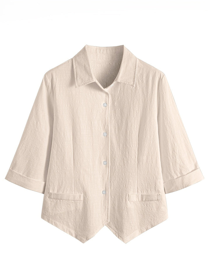 Maihuong - Chemise Ample À Col Ouvert Et Manches Courtes