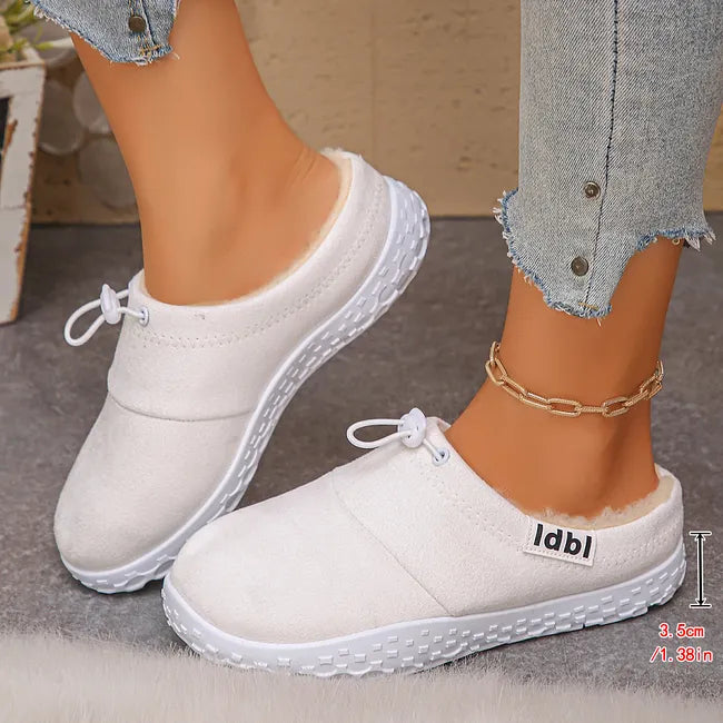 Damilya - Chaussures À Enfiler en Simili Daim Doublées De Polaire Et Dotées D'un Cordon De Serrage