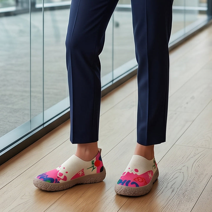 Farhia - Chaussures Décontractées À Enfiler Avec Imprimé Artistique