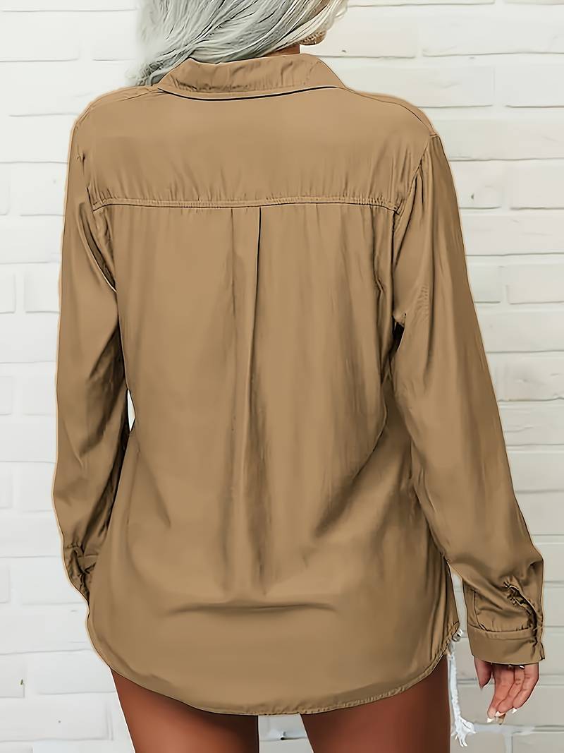 Amani - Chemise À Col À Boutons Et Poitrine en Pan