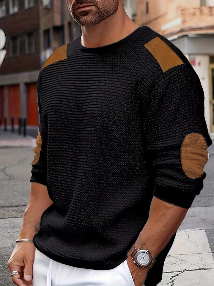 Joaol - Sweat-Chemise Décontracté en Maille Gaufrée