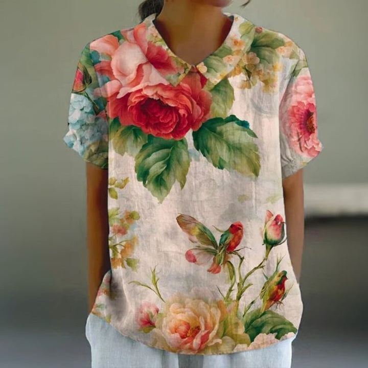 Aurevia - Chemisier À Imprimé Floral Vintage