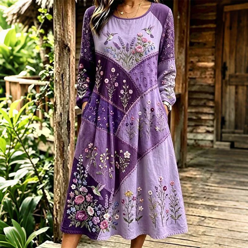 Voletta - Robe Élégante À Motifs Floraux