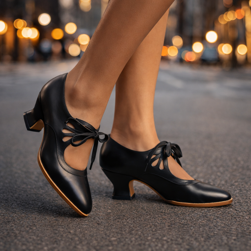 Anasty - Escarpins à Talons Moyens et à Lacets