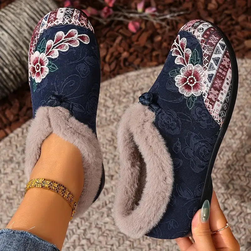 Dannelia - Chaussures Confortables en Fausse Fourrure