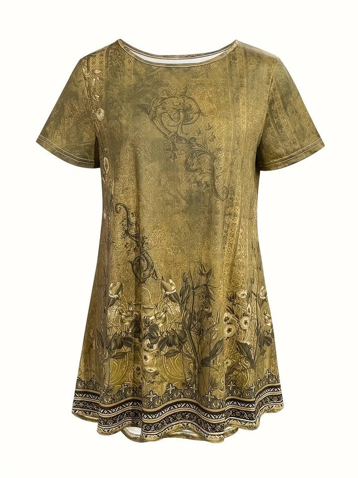 Abhishani - T-Chemise Ample À Imprimé Floral