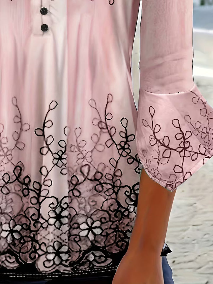 Mesley - Chemisier À Manches Courtes Et Volants, Imprimé Floral