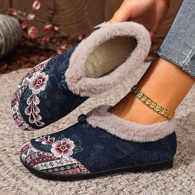 Dannelia - Chaussures Confortables en Fausse Fourrure