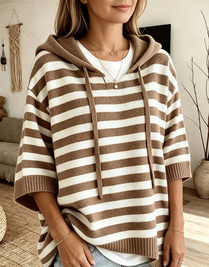 Kiera - Sweat À Capuche Oversize Rayé