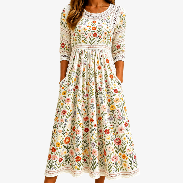 Lejina - Robe Midi « Charm  Prairie Fleurie »