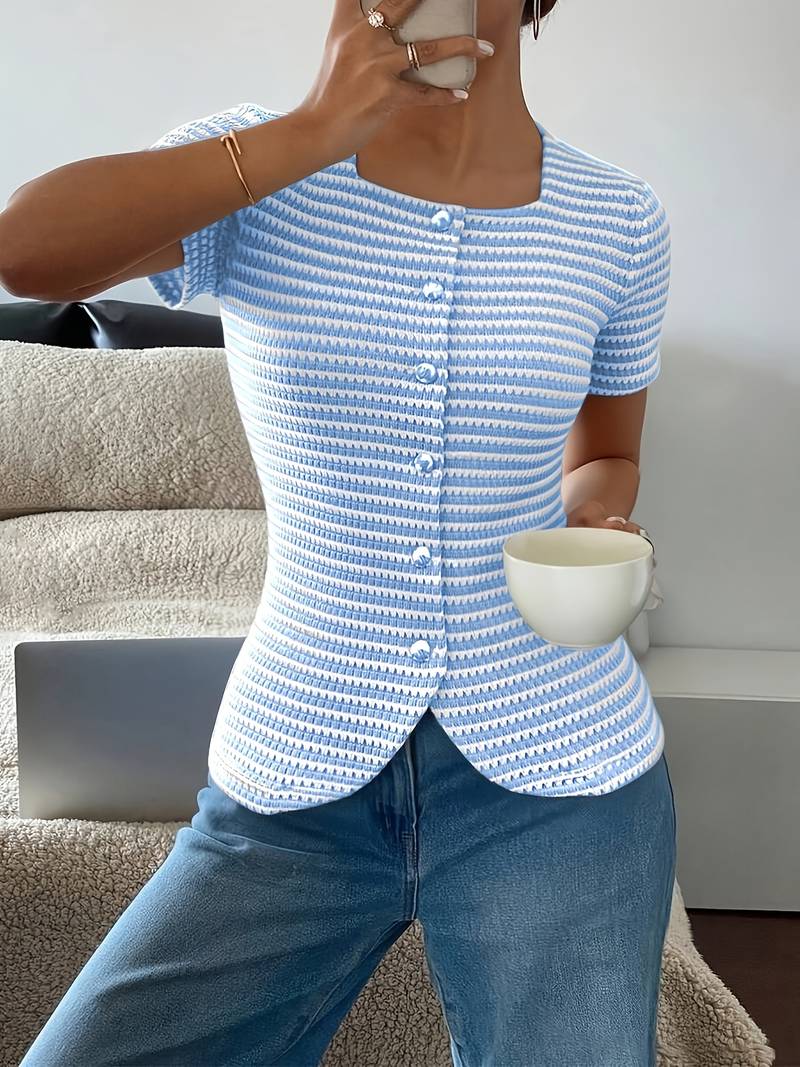 Airam - Chemise À Encolure Carrée Et Ouverte Sur Le Devant