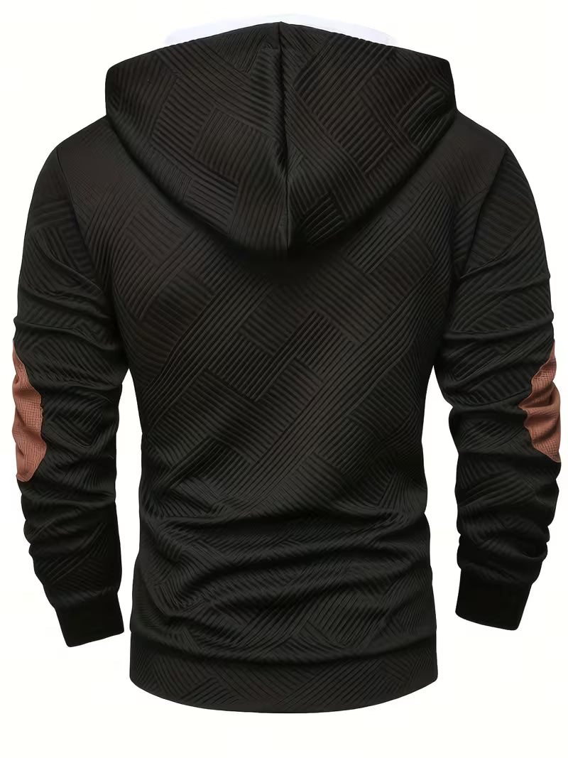 Alejandro - Sweat à Capuche Texturé Avec Renforts Contrastés Aux Coudes