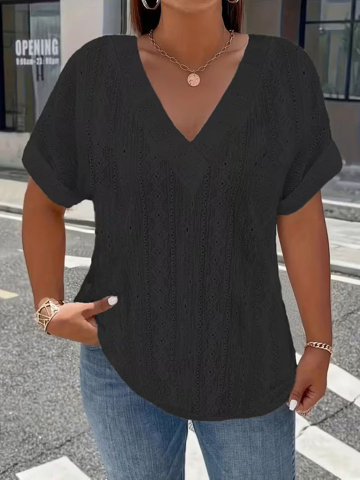 Maessen - T-Chemise à Manches Courtes Ajouré
