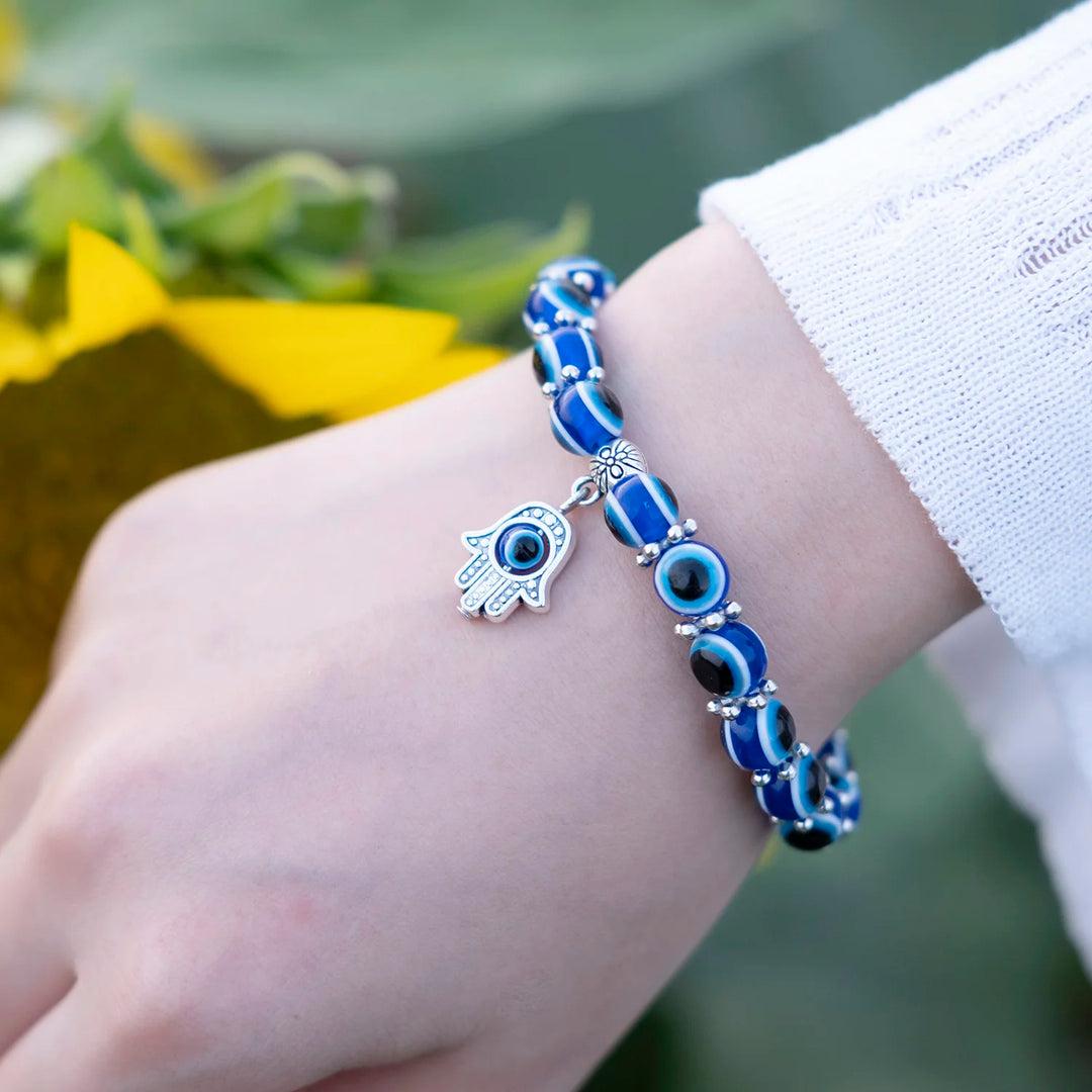 Eliani - Bracelet De Cheville Saphira Avec Breloques « Œil Maléfique »
