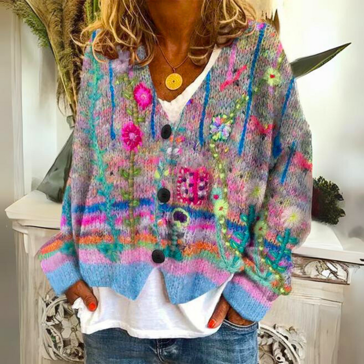 Evonna - Pull en Maille Douillet Et Coloré
