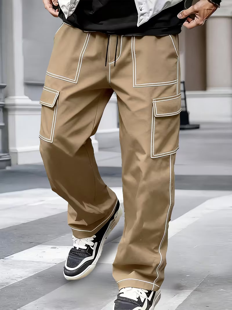 Jamein - Pantalon Cargo Avec Coutures Contrastées