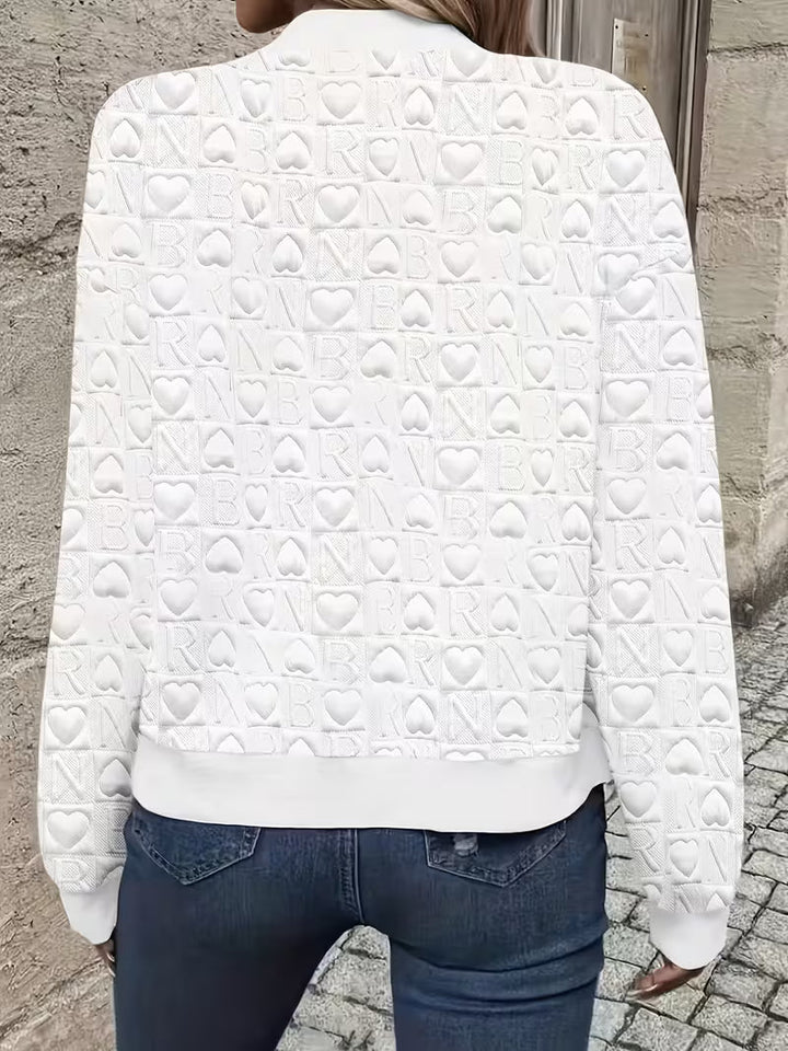 Lojina - Veste Zippée À Motif De Cœurs en Relief