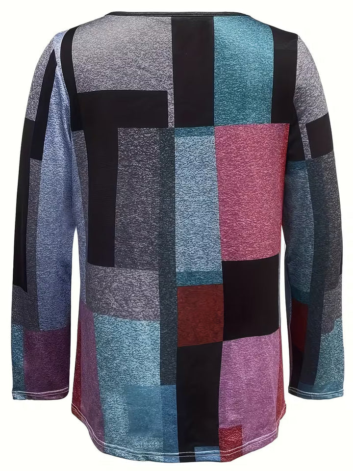 Ishinia - Haut À Motifs Géométriques Colorés