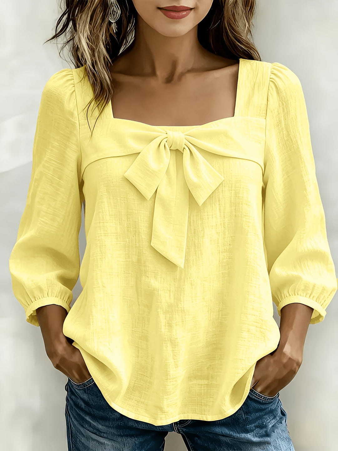 Monnie - Chemise Décontractée D'été À Nœud