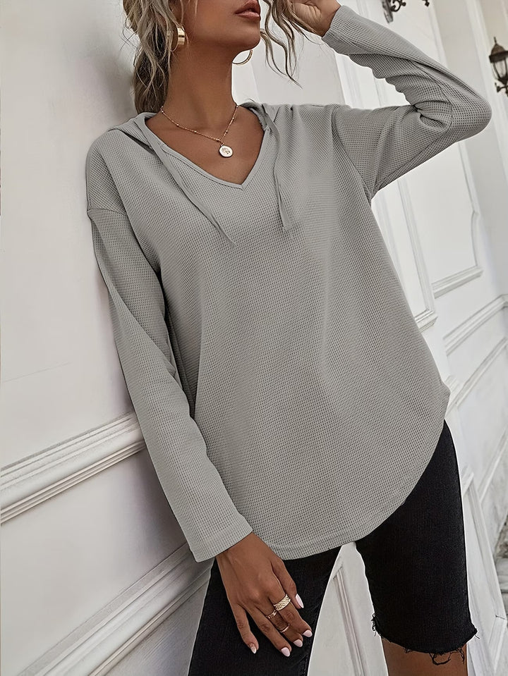 Seonie - Manches Longues Sweat À Capuche À Col en V