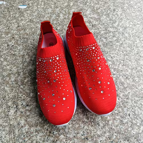 Elizaa - Baskets Confortables Ornées De Strass