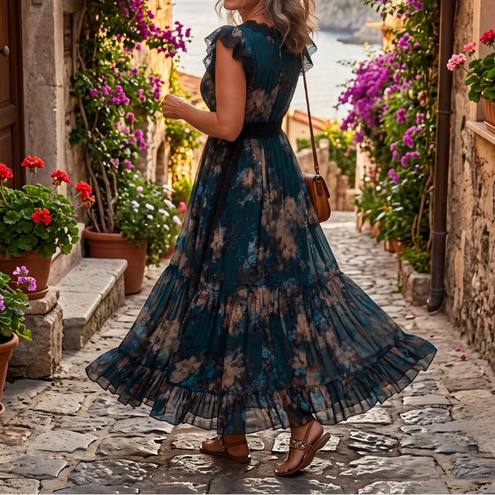 Erin - Robe Longue À Imprimé Floral