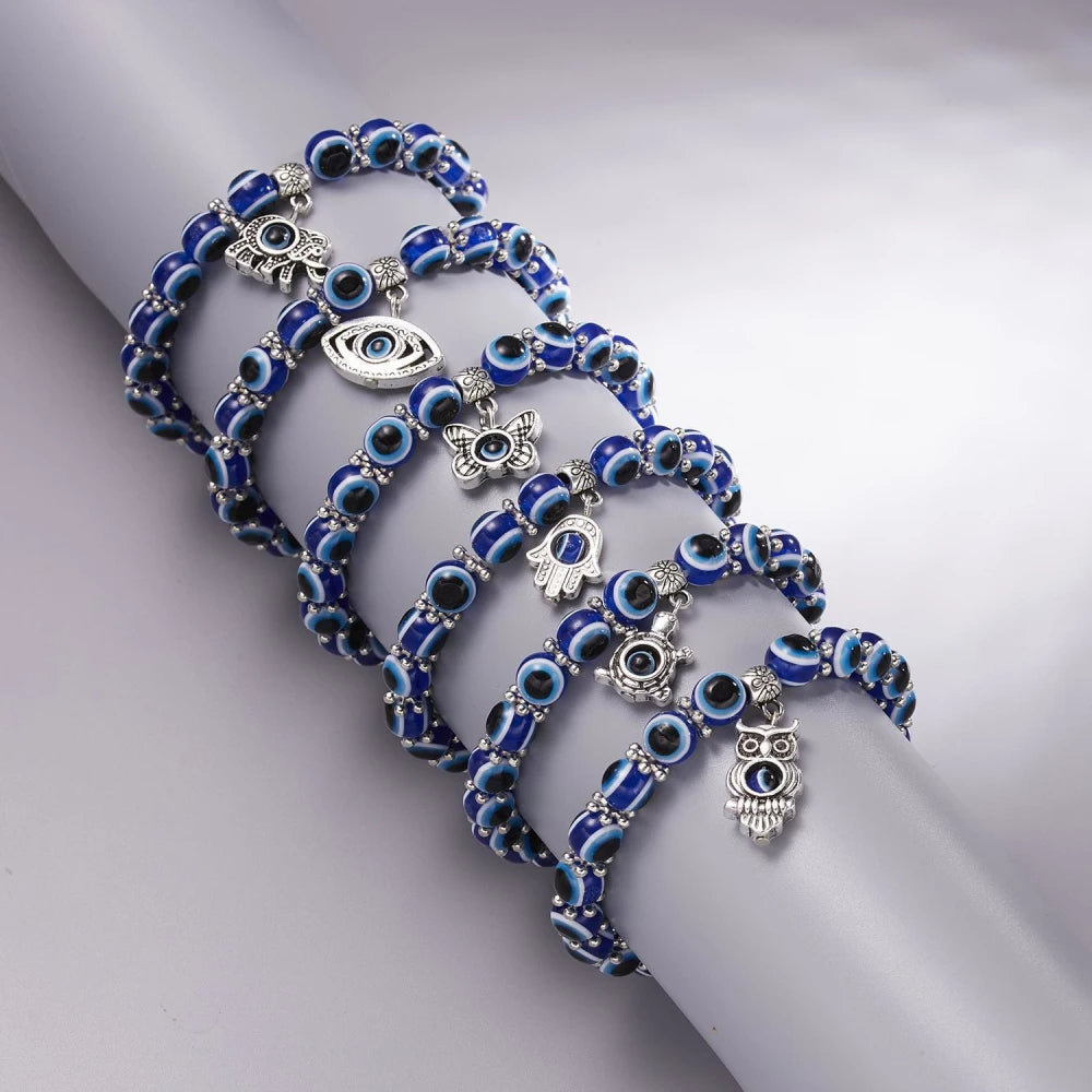Eliani - Bracelet De Cheville Saphira Avec Breloques « Œil Maléfique »