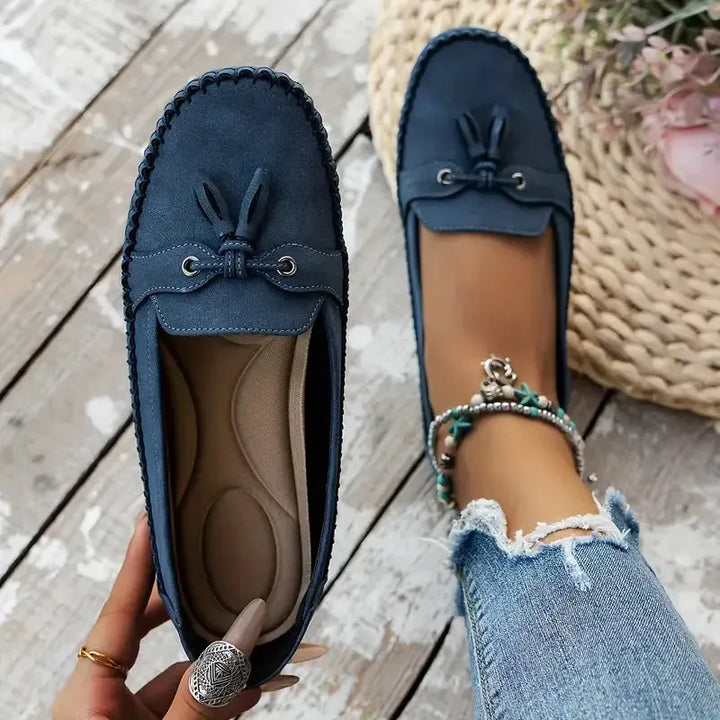 Patamon - Mocassins Confortables Ornés De Nœuds Vintage Tout Doux