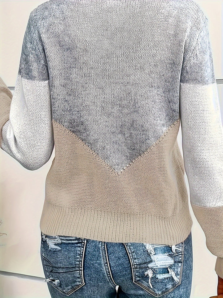 Arknelle - Pull Décontracté À Manches Longues Et Contrasté