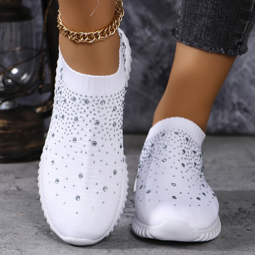 Elizaa - Baskets Confortables Ornées De Strass