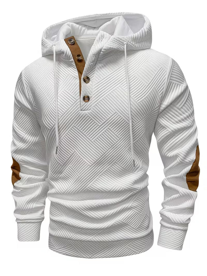 Alejandro - Sweat à Capuche Texturé Avec Renforts Contrastés Aux Coudes