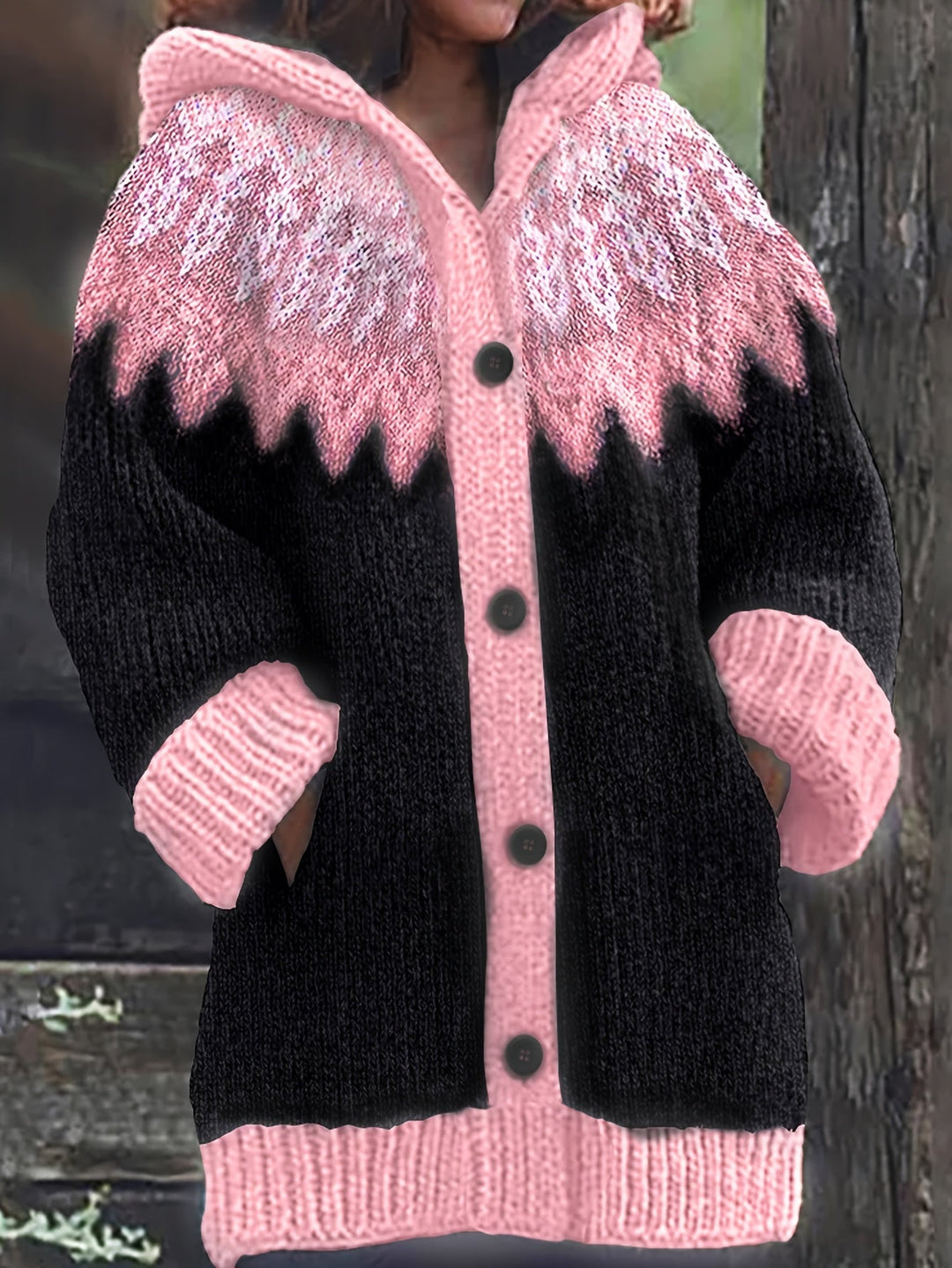 Gulnur - Pull D'hiver Élégant À Capuche Et Manches Longues