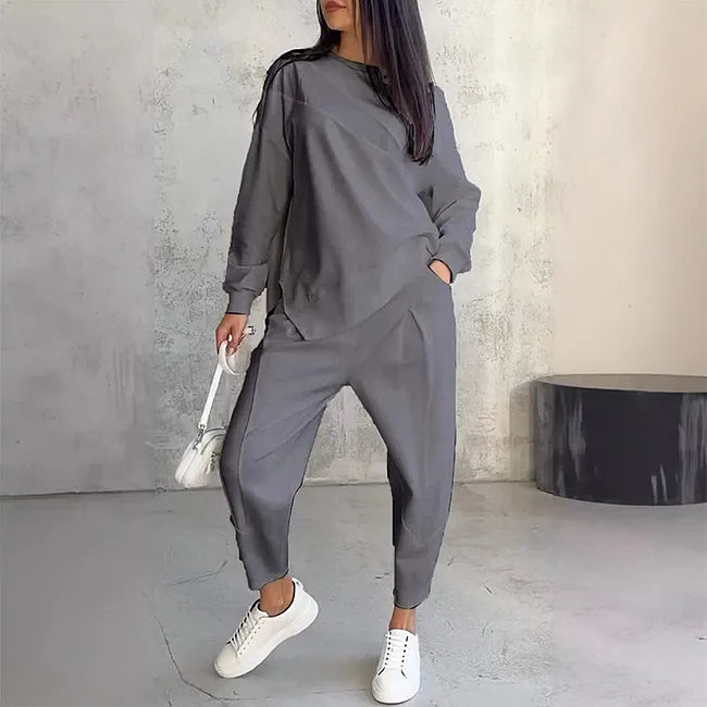 Tashia - Ensemble Décontracté Composé d'un Sweat à Manches Longues et d'un Pantalon de Jogging