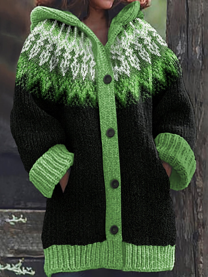 Gulnur - Pull D'hiver Élégant À Capuche Et Manches Longues