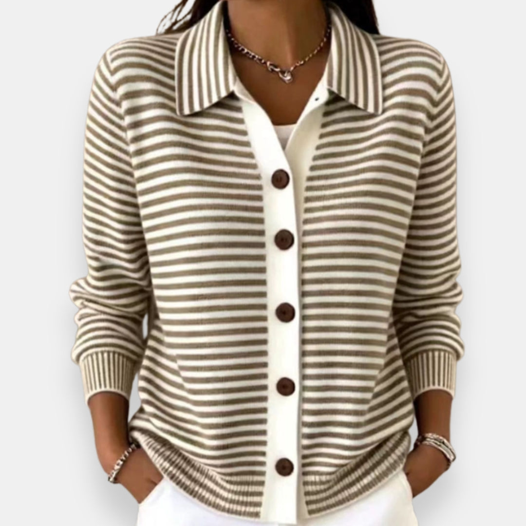 Kerana - Cardigan Rayé À Boutons