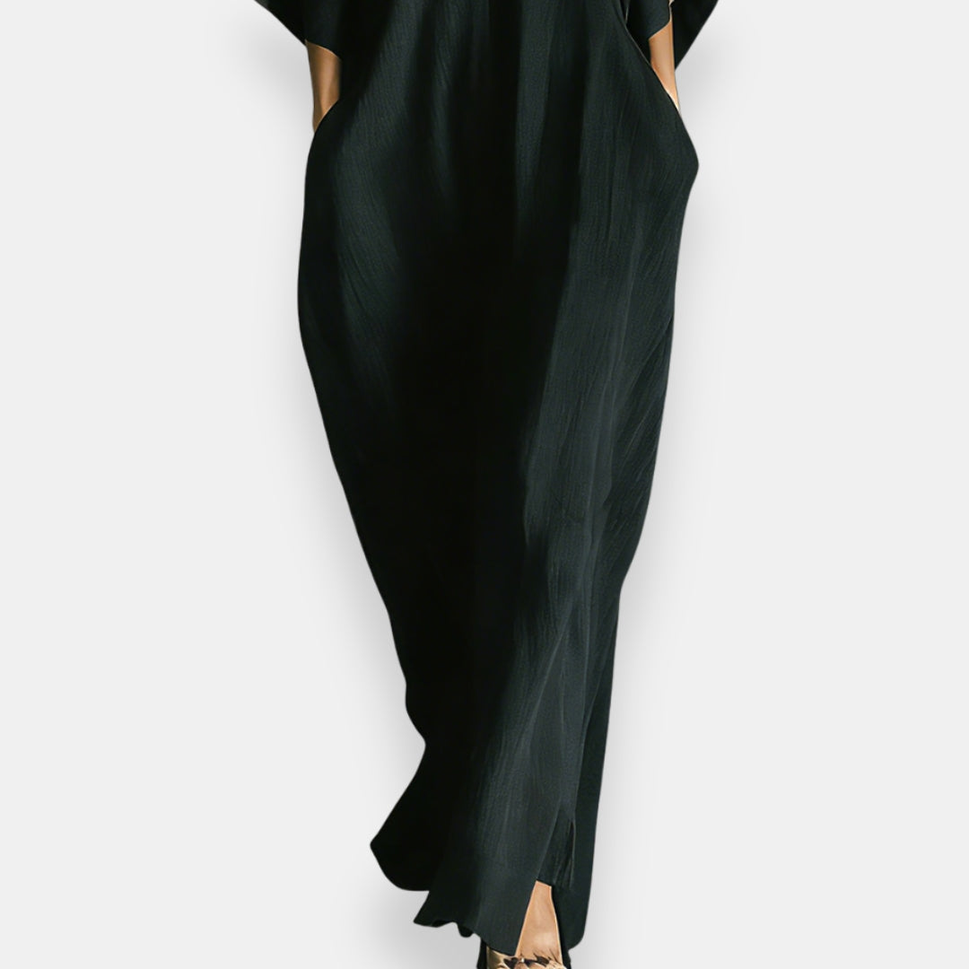 Maricel - Robe À Col Montant Et Poches Latérales