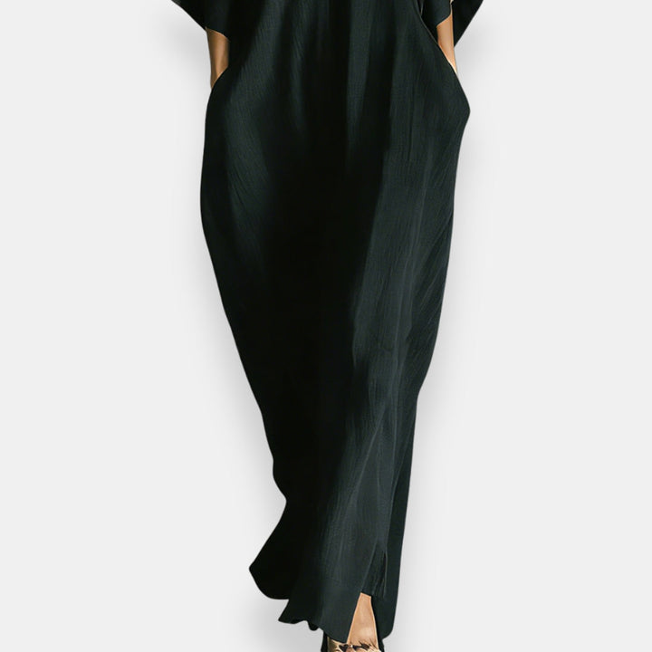 Maricel - Robe À Col Montant Et Poches Latérales