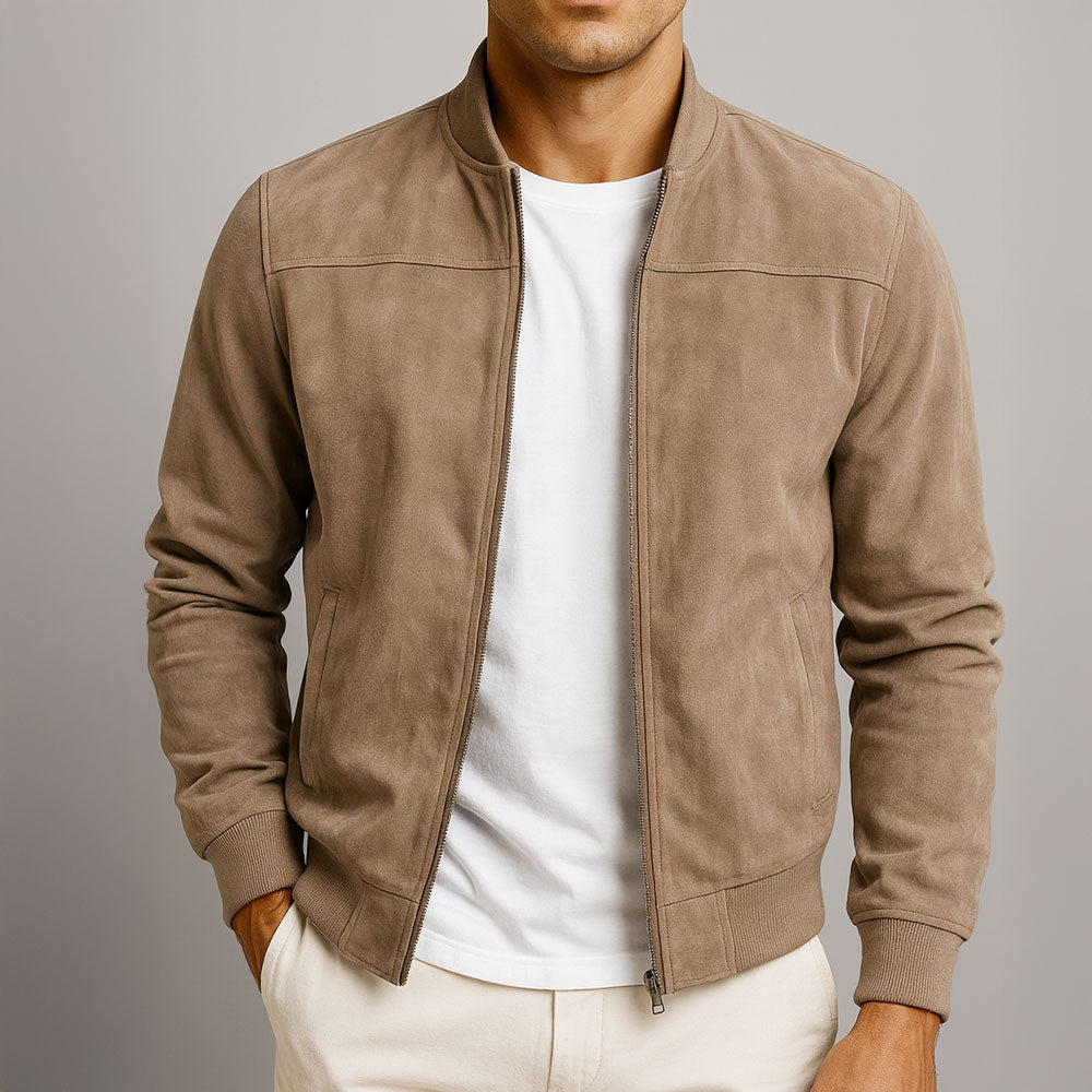 Laamin - Classique Daim Bomber Veste